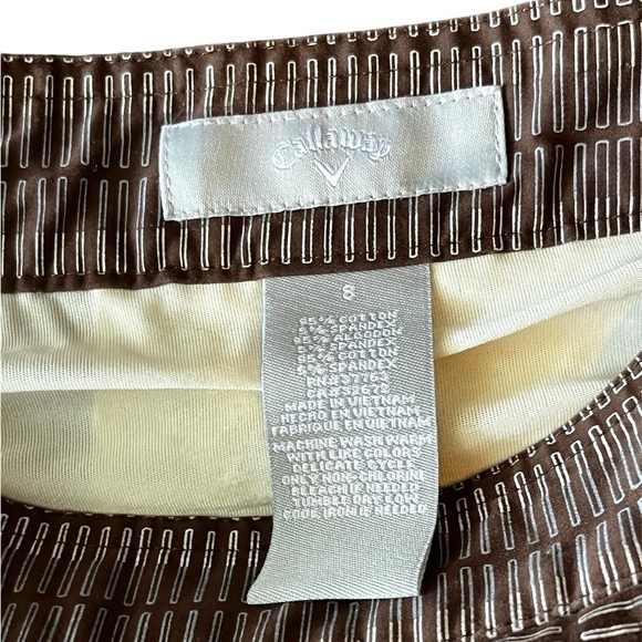 Callaway Women’s Golf Skort Size 8 Brown Print with piping - Picture 5 of 6